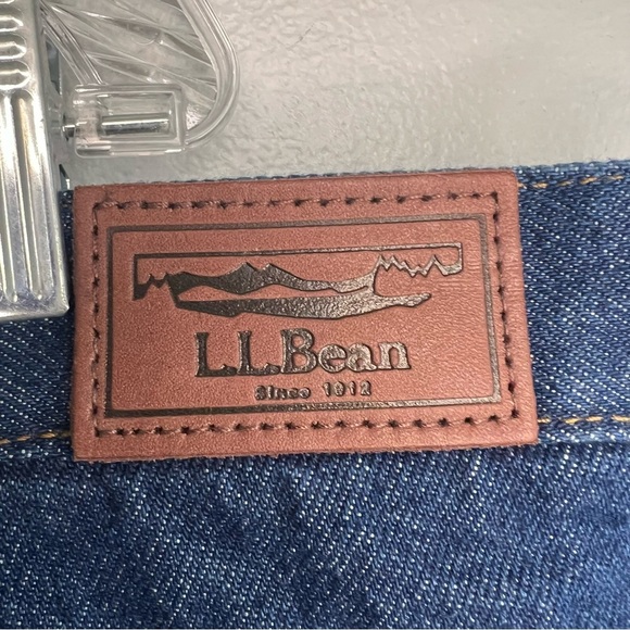 L L Bean Men's Comfort Waist Jeans Dark Wash Sz 44x29 Adjustable Waist workwear - Picture 8 of 15
